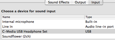 enable usb microphone in MacOS