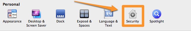 System Preferences - Security