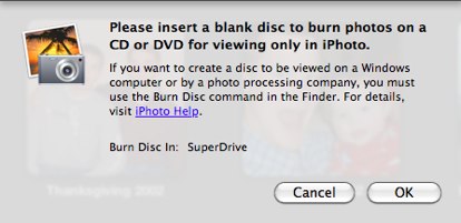 iPhoto Backup DVD