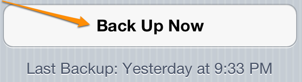 Manually Backup iPhone to iCloud