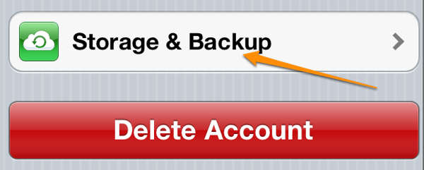 iCloud Storage and Backup Settings