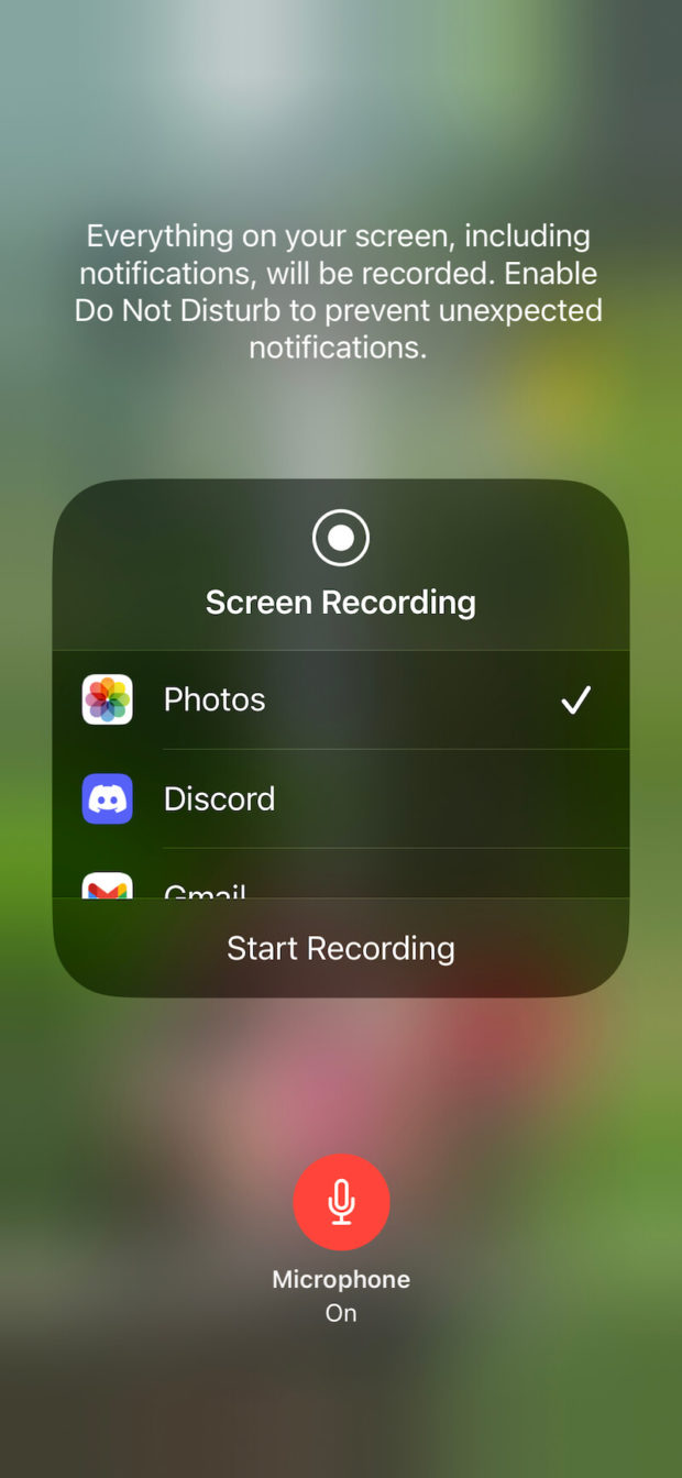 iphone screen recording with sound via microphone