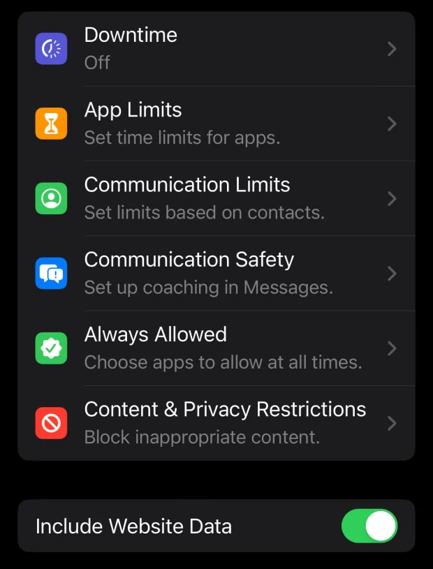 iPhone Parental Controls