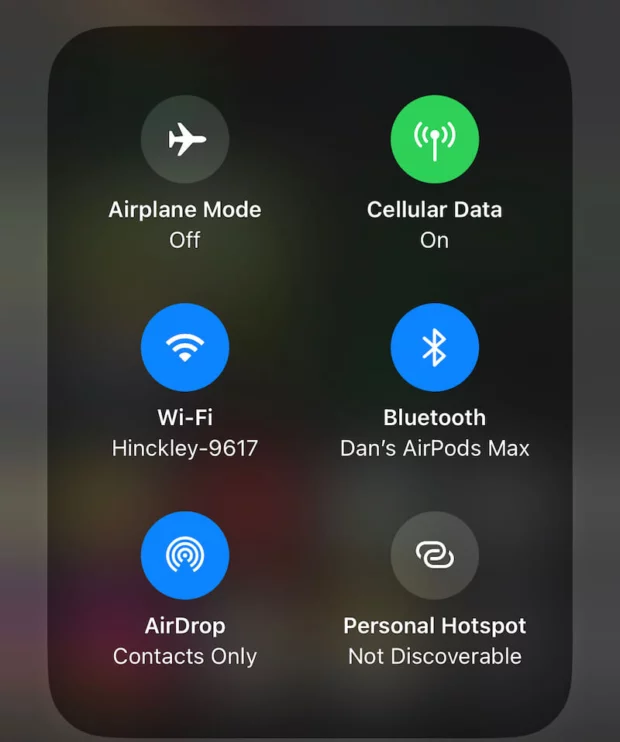 Turn On AirDrop On iPhone
